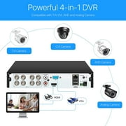 ZOSI 8CH H.265+ 1080P 5MP Lite DVR Recorder with Power Supply and USB Mouse, Black