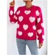 thumbnail image 2 of CORIRESHA Women's Love Valentine's Day Casual Round Neck Long Sleeve Pullover Sweater, 2 of 3