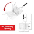 thumbnail image 3 of Grill Basket Portable Outdoor BBQ Rack for Veggies, Shrimp & Fish Grilling Accessories, Folding Stainless Steel, 3 of 6