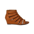 thumbnail image 2 of Qupid AG72-Amor-133 Women Leatherette Strappy Open Toe Wedge Sandal, 2 of 6