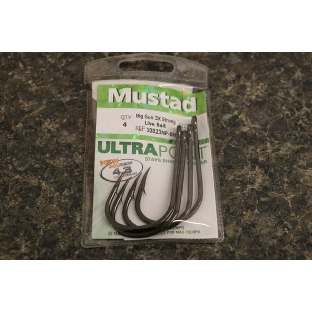 Mustad 10823NP-BN Ultra Point Big Gun 3X Hooks - Size 7/0 - Walmart.com ...