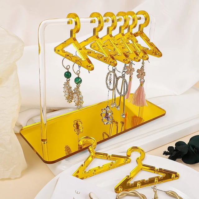 SIfdSeng Hanging Personalized Earring Holder Acrylic Hanger Type Stud Earring Storage Display Rack Jewelry Rack Christmas Organizers and Storage Rack