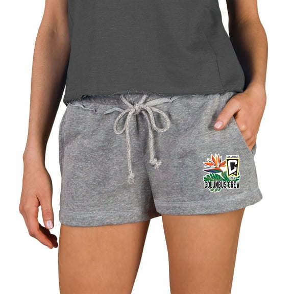 Women's Concepts Sport Gray Columbus Crew Mainstream French Terry Shorts