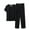 Black, variant on yunLCZ Nightgowns for Women Women's Pajama Set 2 Matching Set Short Sleeve Top And Pants Set With Pockets Pajama Dress