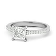 thumbnail image 1 of 2.20 Ct Solitaire Princess Shaped Diamond Wedding Rings For Her Solid 950 Platinum, 1 of 1