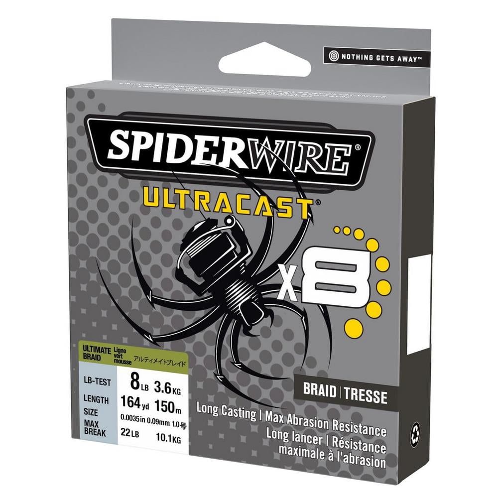 SpiderWire Superline Ultracast Braid, 164yd, Moss Green, 80lb Line