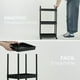 thumbnail image 4 of Carrito Organizador de Almacenamiento con Ruedas Multiusos de 3 Niveles de Estructura Ligera Ideal para Cocina Oficina Baño Negro, 4 of 10