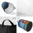 thumbnail image 2 of Gukieu Lighthous Print Round Dirty Clothes Bag, Waterproof Standing Home Bathroom Storage Basket Car Trunk Storage Bag-Small, 2 of 6
