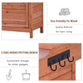 thumbnail image 2 of YIYADO Outdoor 39" Potting Bench Table, Rustic Garden Wood Workstation Storage Cabinet Garden Shed with 2-Tier Shelves and Side Hook,Orange, 2 of 7