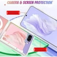 thumbnail image 4 of for Samsung Galaxy Z Flip 5 Case Magnetic 【Support for Magsafe】 Bling Laser Florescent Iridescent Crystal Luxury Case Camera Protector + 2* Screen Protector Shockproof Edge Cover Case, 4 of 6