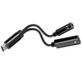thumbnail image 2 of 2X Adaptador de Conector de Auriculares USB C A 3,5 mm 2 En 1, Cable de Audio con Carga Rápida PD 60W para Galaxy S21 S20 Ultra S20 Negro, 2 of 5