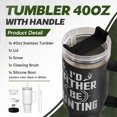 thumbnail image 2 of Vaso para beber SANDJEST Vaso de acero inoxidable de 40 oz con asa, 2 of 7