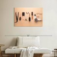 thumbnail image 2 of Elephant Stock Hair Salon Accessories Wall Art - Horizontal Canvas Wall Art - Lobby Wall Decor - Fashion And Beauty Canvas - Orange And Gray Decor - 36" x 24", 2 of 4