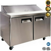NSF 48" Commercial Sandwich & Salad Prep Table – 9.5 Cu. Ft., Stainless Steel, ETL Certified, R290 Refrigerant