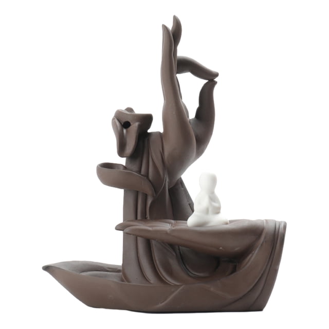 Transemion 1/2/3 Self-Care Routine Home Ceramic Backflow Incense Cone Holder Burner Lines Are Simple Ceramics Wuxiang Yunshui 1 Pc