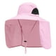 thumbnail image 3 of Sombrero de pescador de poliéster multifuncional con protección ar para senderismo, playa y exteriores. Rosa, 3 of 8