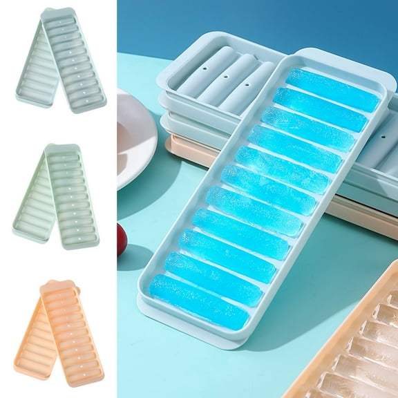 JVBTVB Icicle Ice Tray - 11 Pcs Flexible Silicone Ice Mold for Cocktails and Beverages, Easy Release, Space Saving Design, Freezer Friendly