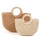 thumbnail image 2 of Zhuge Bolso de hombro tejido para mujer, bolso de mano tejido, bolsos de mano tejidos elegantes para la playa de verano, bolsos de hombro (caqui), 2 of 4