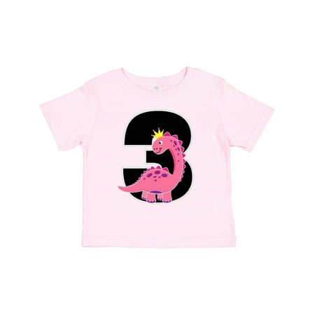 

Inktastic 3rd Birthday Dinosaur Outfit Girl Gift Toddler Toddler Girl T-Shirt