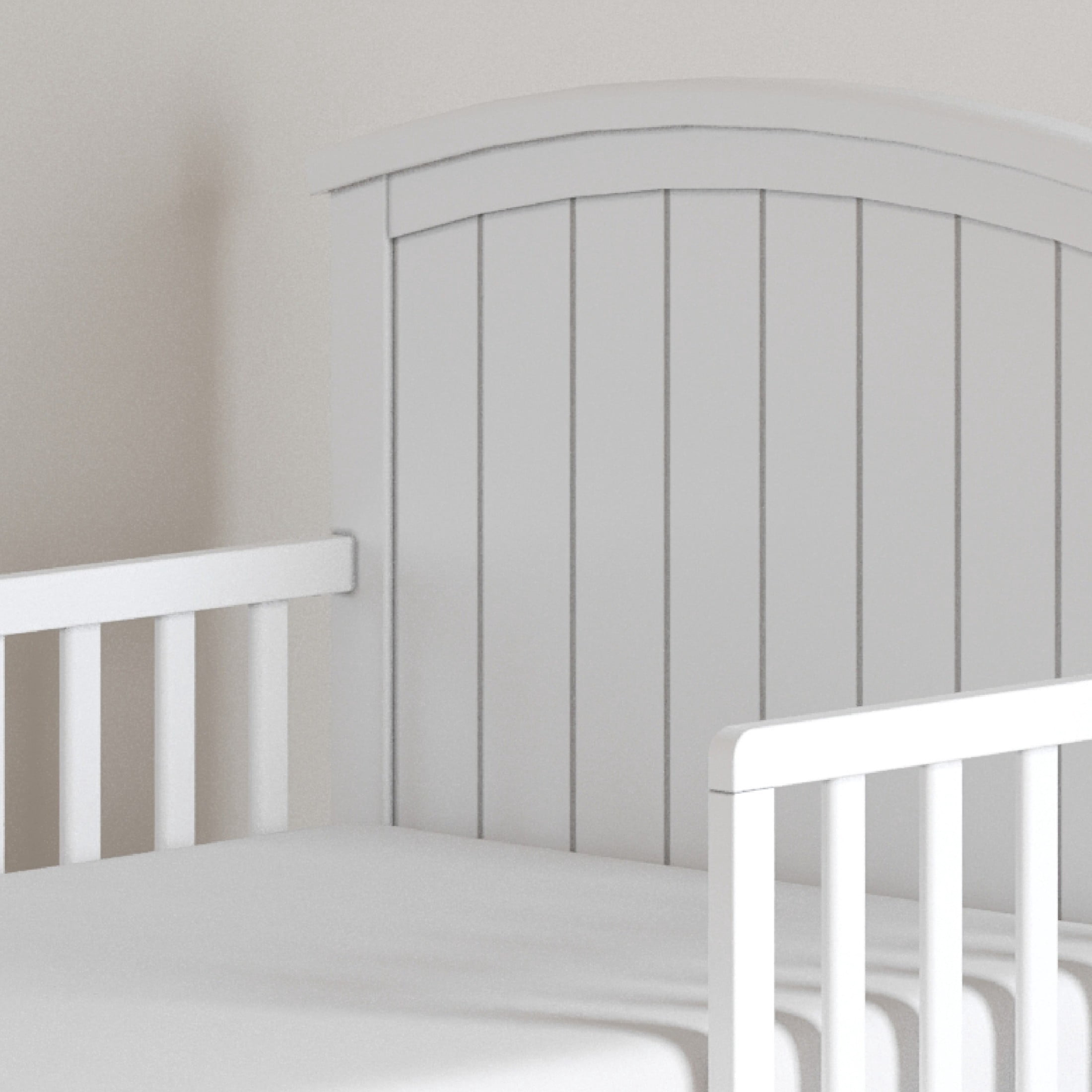 Child Craft Hampton Toddler Bed and Dresser Bedroom Set, Pine Wood Construction, Matte White, 2-Piece