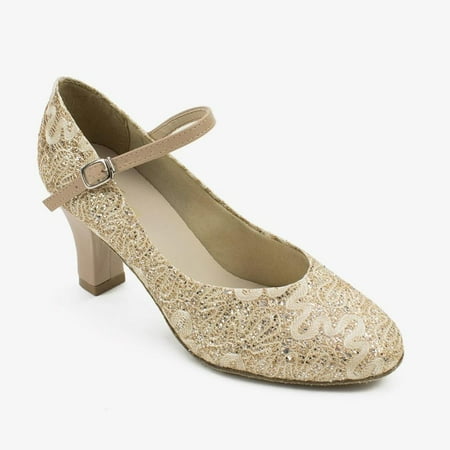 

Dance Shoes Ballroom 2.5 Heel Sparkle So Danca BL166 Rosalina Gold 6.5M Adult