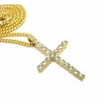 thumbnail image 3 of Unique Fashion 21 Iced Out Cross Pendant 24" Various Chain Hip Hop Necklace in Gold Tone, 3 of 3
