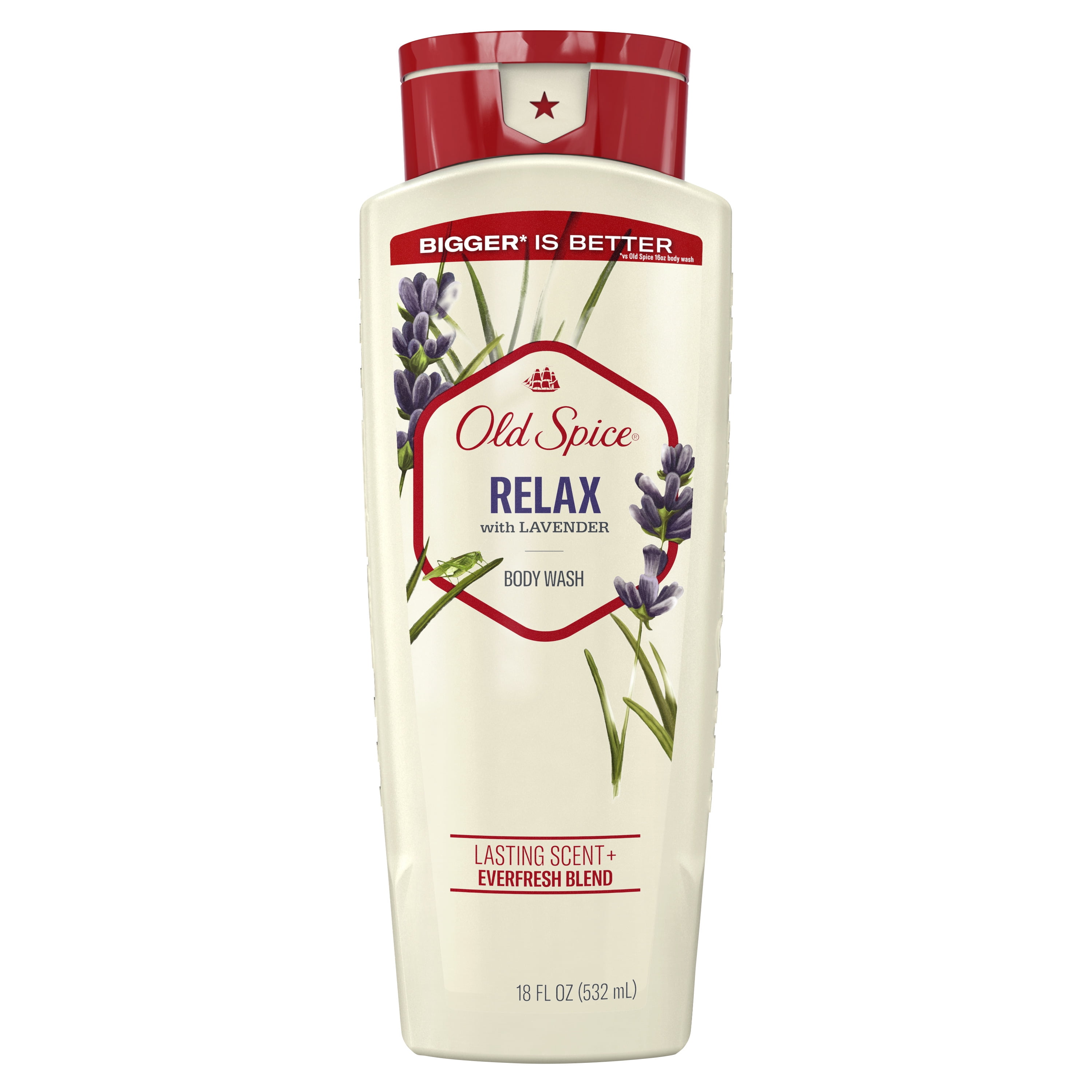 Old Spice Men's Body Wash Relax with Lavender, 18 fl oz