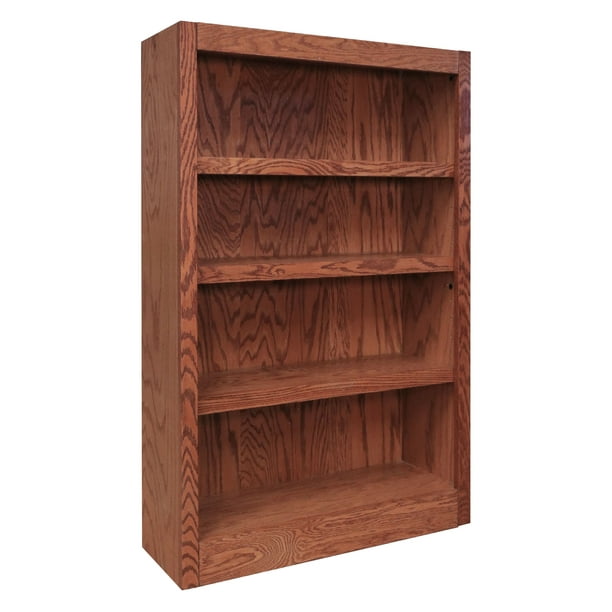 Concepts In Wood 4 Shelf Bookcase, 90 Inch Tall Bookcase With Doors