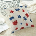 thumbnail image 5 of 4th of July Pillow Covers 18x18 Set of 2 Independence Day Red Blue Stars Decorative Throw Pillow covers Summer Memorial Day Patriotic Pillowcase Linen Cushion Case For Couch Sofa Outdoor Decor, 5 of 6