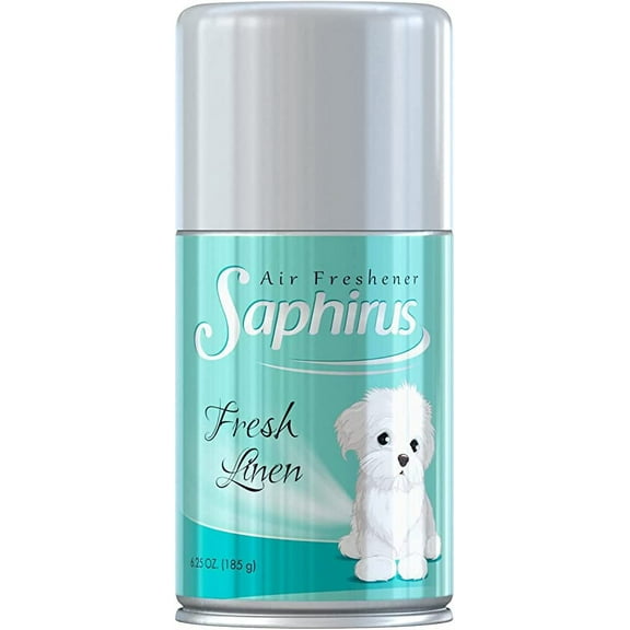 Saphirus Air Freshener Aerosol, a great and magic fragrance for home, office, car, bathroom, and any room, Odor Eliminator, Fresh Linen, 6.25 FL.OZ