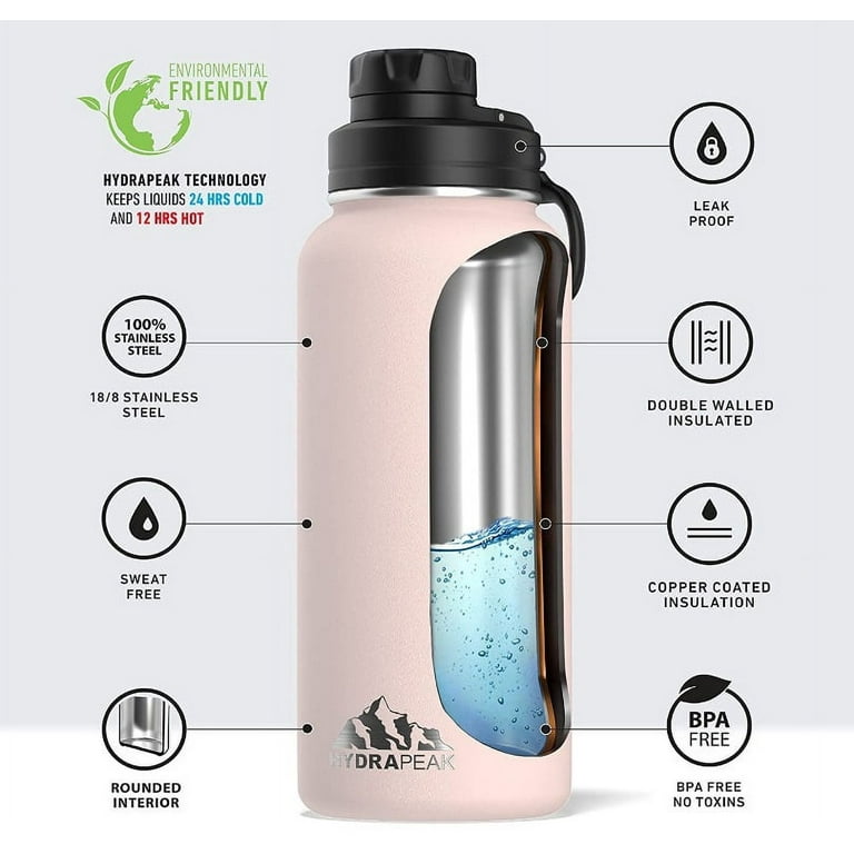 Stainless Steel Water Bottles 32 oz Insulated Water Bottle with