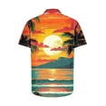 thumbnail image 5 of Cllios Mens Hawaiian Shirt Summer Tropical Print Holiday Tops Quick Dry Cuban Collared Short Sleeve T-shirts Casual Button Down Bowling Shirts S-5XL, 5 of 5