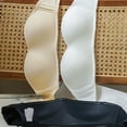 Women's Bandeau Bra Strapless Padded Strapless Bra Push Up With Non Slip Silicone Transparent