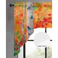 thumbnail image 2 of Modern Oil Painting Swag Valances for Windows, Small Curtains Drapes, Summer Tree Leaves Yellow Green Kitchen Window Curtains Over Sink Window Treatment Valance for Bedroom/Bathroom 56"x36", 2 of 5