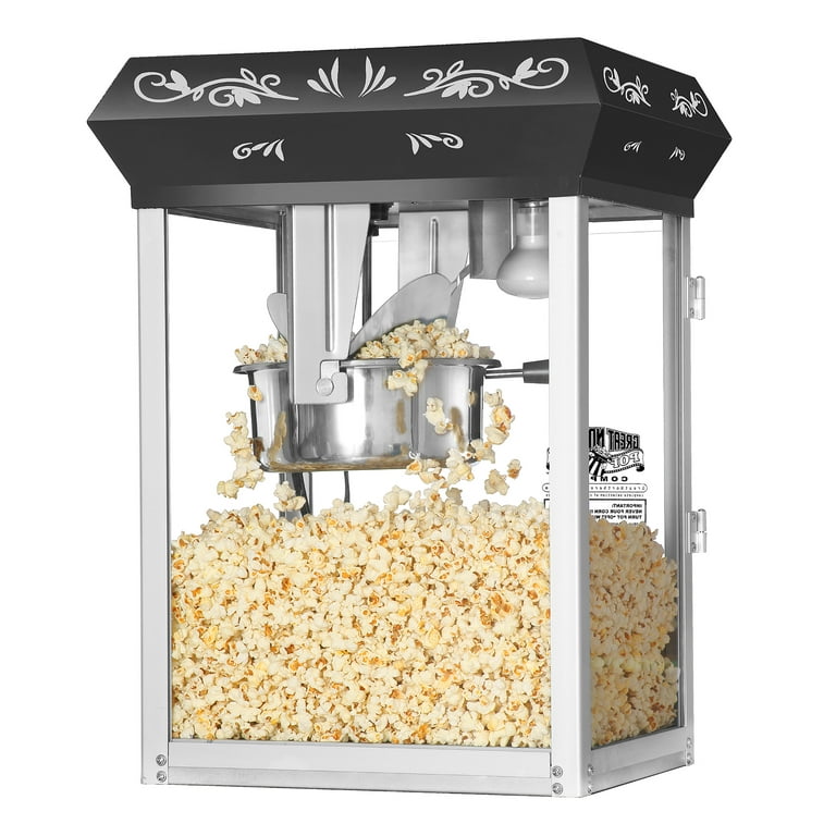 VEVOR Commercial Popcorn Machine, 8 Oz Kettle, 850 W Countertop Popcorn  Maker for 48 Cups per Batch, Theater Style Popper with 3-Switch Control  Steel