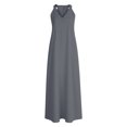 thumbnail image 5 of Shihyeh Women's Summer Maxi Dress Flowy V Neck Sleeveless Casual Beach Vacation Sundresses Boho Long Dress, 5 of 6