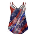 thumbnail image 6 of American Flag Tank Top Womens Red White and Blue Tank Top for Women Memorial Day Tank American Flag Tops Women Spring and Summer Tank Eyelet Embroidery Neck Print Casual Fashion Top, 6 of 6