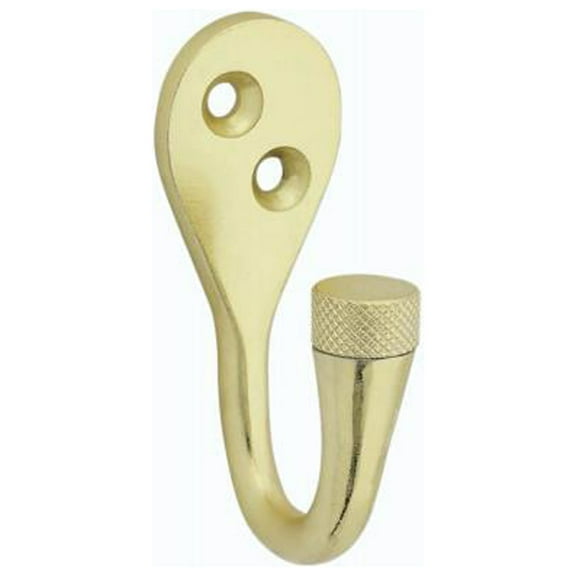 National Hardware N337-911 Powell Knurled Wall Hook, Brushed Gold - Quantity 10