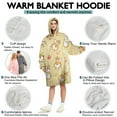 thumbnail image 5 of Corgi Dog and Footprints Wearable Oversized Blanket,Wearable Blanket Hoodie for Adults,Cozy Hooded Blankets with Super Pockets,Super Warm Fuzzy Pullover for Women & Men, 5 of 6