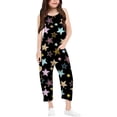thumbnail image 1 of Landzoo One Combinaison Décontractée à Bretelles en V Imprimée pour Filles, Ample, Décontractée avec Poche, Longue, Mignonne, Confortable, Pantalon pour Fille, 1 of 6
