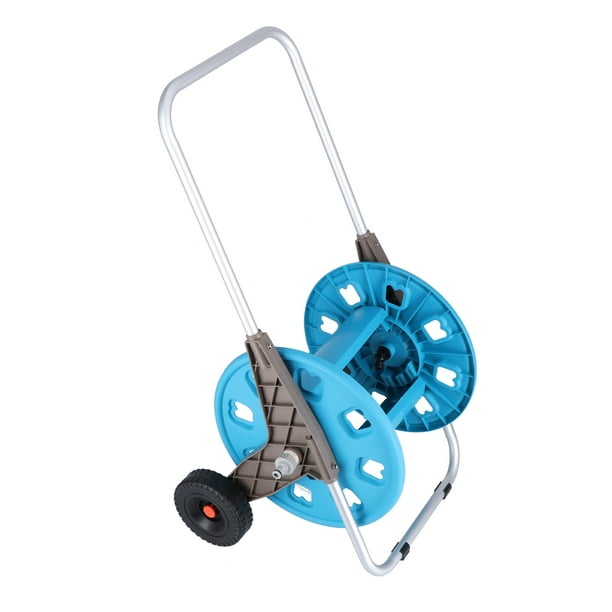 Spptty G1/2 Garden Hose Reel Cart Portable Hand Push Type Retractable Water Pipe Storage Cart For 80m Hose,pipe Reel Cart,garden Hose Holder