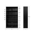 thumbnail image 4 of MAYEERTY Black 4-Shelf Modern Wood Bookcase, 48" Tall, for Bedroom, Living Room, and Manga Library, 4 of 6