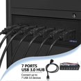 thumbnail image 3 of 7 Port Usb 3.0 Hub 5gbs 5.25inch Cd-rom Drive Bay Cd Rom Front Panel For Computer Case+usb 3.0 19-p, 3 of 5