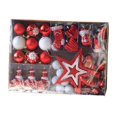 thumbnail image 2 of Conjunto de 47 piezas de adornos para de Navidad, accesorios decorativos, surtido elegante para decoración festiva , Rojo, 2 of 8