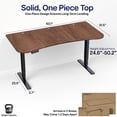 thumbnail image 3 of VIVO Electric 63" x 32" Stand Up Desk, Dark Walnut Table Top, Black Frame, 3 of 8