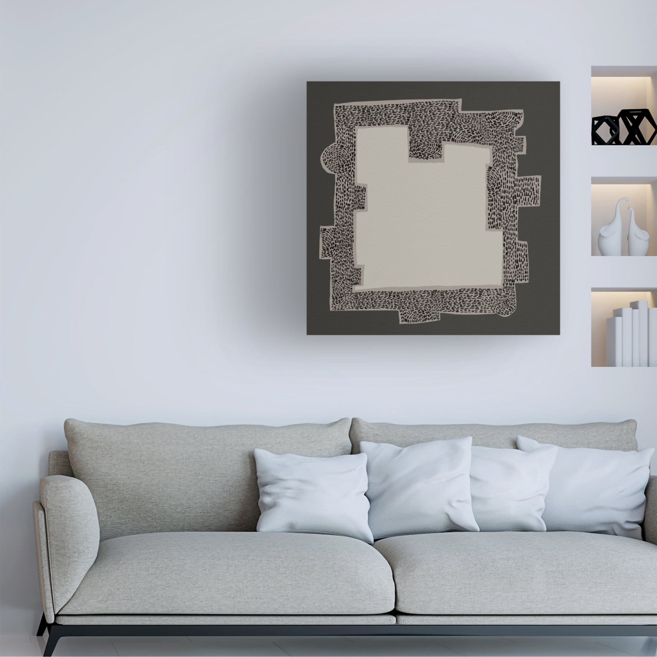 Trademark Fine Art Regina Moore  Neutral Stack II Canvas Wall Art