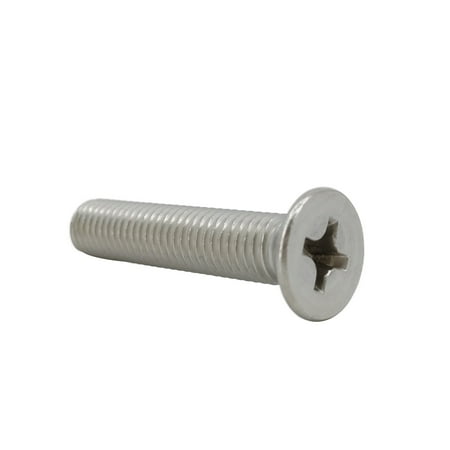 

FixtureDisplays 25PK M10X50mm - Phillips Flat Head Machine Screw (Countersunk) Stainless Steel Nickel Plated Cross Recessed 302702-SL
