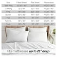 21" Extra Deep Pocket California King Sheet Sets, 6Piece Hotel Luxury