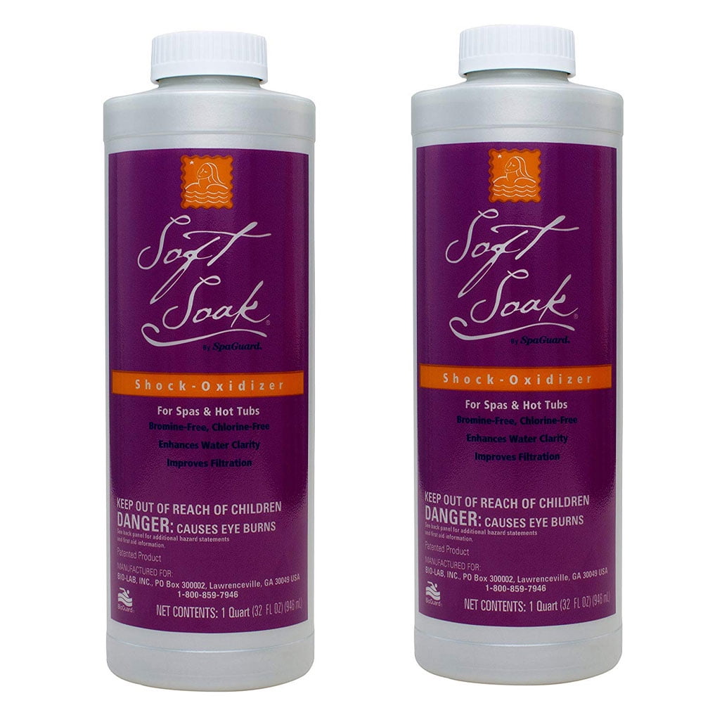 SpaGuard Soft Soak Hot Tub and Spa Shock and Oxidizer Cleaner, 1 Quart