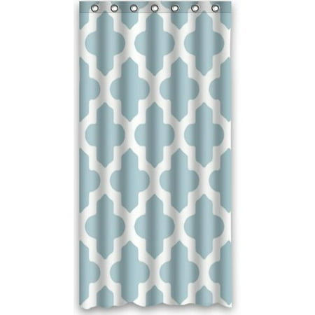 Mohome Light Blue Quatrefoil Shower Curtain Waterproof Polyester Mohome Light Blue Quatrefoil Shower Curtain Waterproof Polyester Fabric Size 36x72 Inches Com